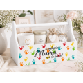 Personalizowany narzędziownik dla Mamy i – drewniany organizer prezent na Dzień Mamy