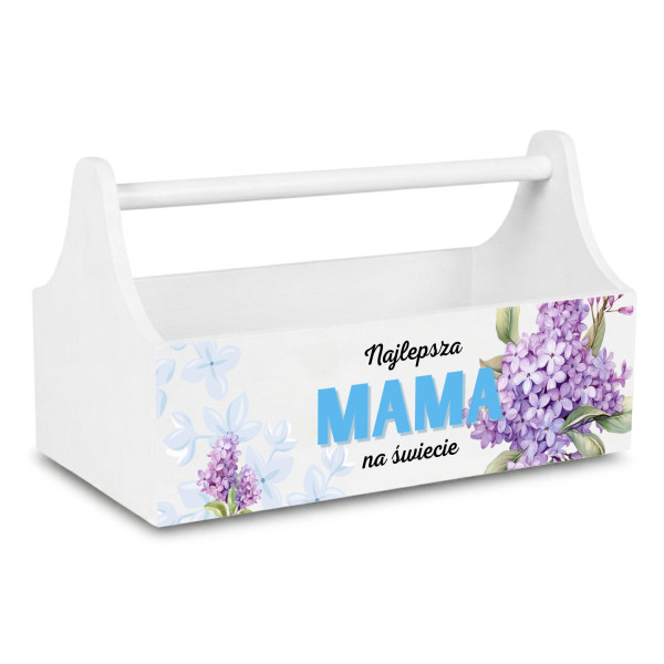 Personalizowany narzędziownik dla Mamy i – drewniany organizer prezent na Dzień Mamy