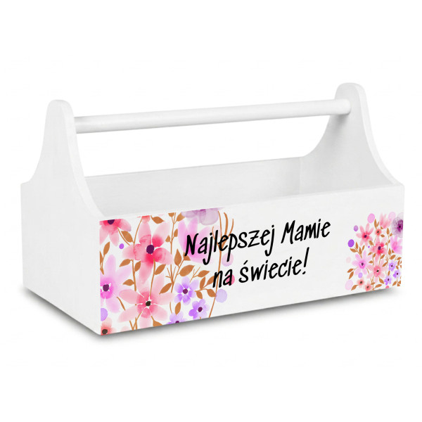 Personalizowany narzędziownik dla Mamy i – drewniany organizer prezent na Dzień Mamy