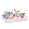 Skrzynka drewniana 40x30x6 cm Light pink