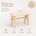 Stołek drewniany dla dziecka z imieniem personalizowany nadruk UV