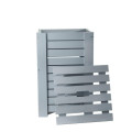 Kosz na bieliznę drewniany 35x25x55 cm Silver grey
