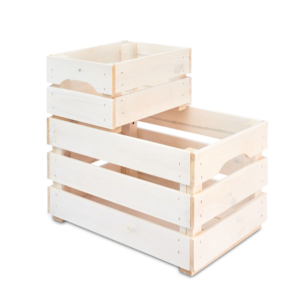 Skrzynka drewniana duża 46x31x25 cm Signal white