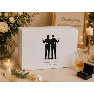 Personalizowana skrzynka prezentowa 40x30 cm – elegancki prezent i pamiątka.