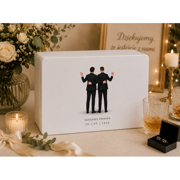 Personalizowana skrzynka prezentowa 40x30 cm – elegancki prezent i pamiątka.