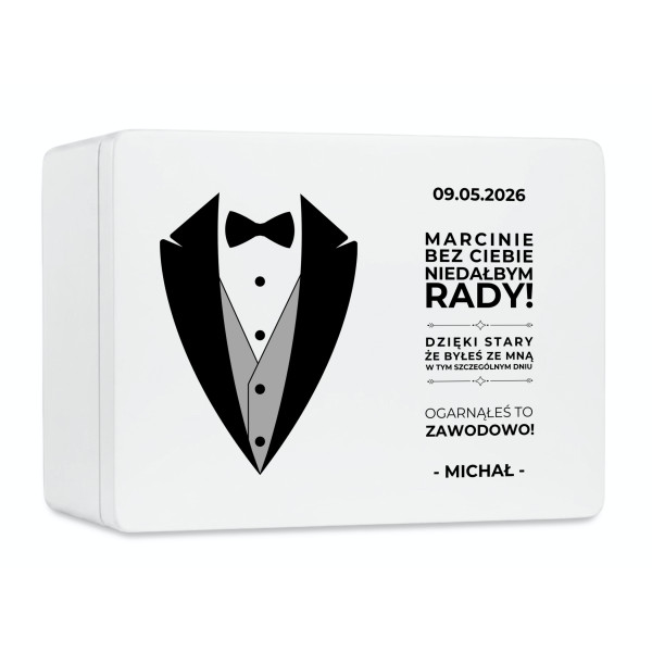 Personalizowana skrzynka prezentowa 40x30 cm – elegancki prezent i pamiątka.