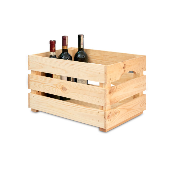 Skrzynka drewniana duża 46x31x25 cm Natural wood