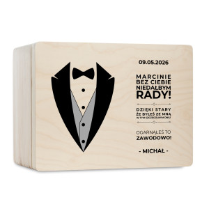 Personalizowana skrzynka prezentowa 40x30 cm – elegancki prezent i pamiątka.