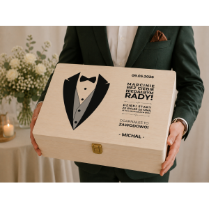 Personalizowana skrzynka prezentowa 40x30 cm – elegancki prezent i pamiątka.
