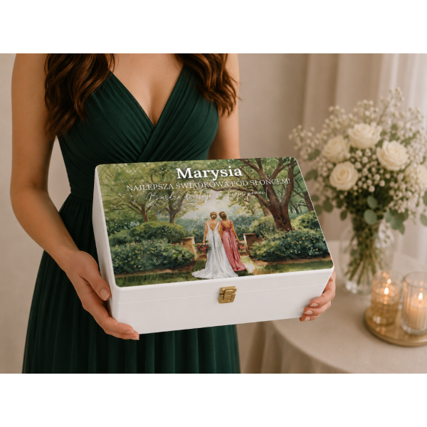 Personalizowana skrzynka prezentowa 30x20 cm – elegancki prezent i pamiątka.