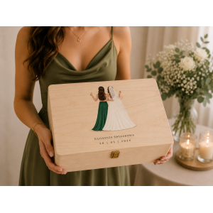 Personalizowana skrzynka prezentowa 30x20 cm – elegancki prezent i pamiątka.