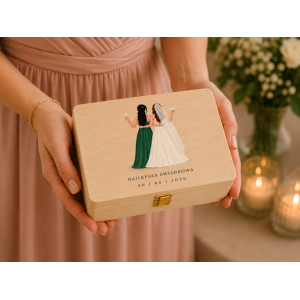 Personalizowana skrzynka prezentowa 20x15 cm – elegancki prezent i pamiątka.