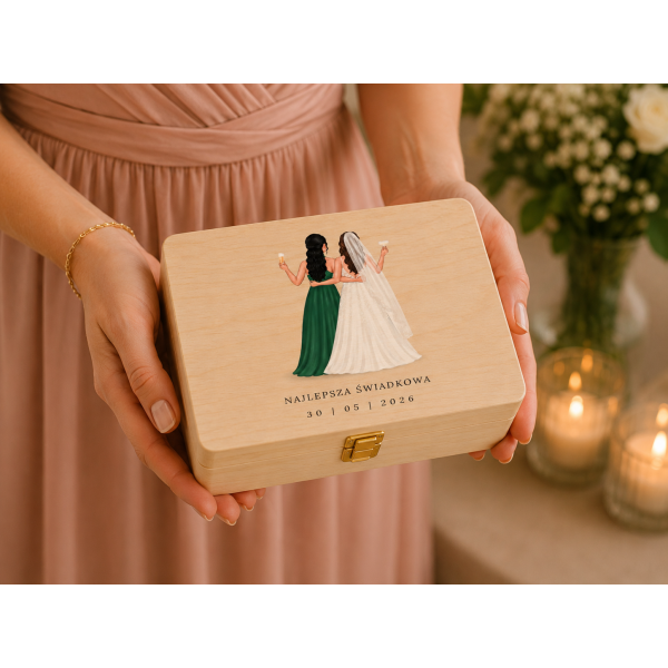 Personalizowana skrzynka prezentowa 20x15 cm – elegancki prezent i pamiątka.