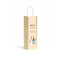 Personalizowana skrzynka drewniana na wino z nadrukiem UV 10x11x35cm