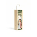 Personalizowana skrzynka drewniana na wino z nadrukiem UV 10x11x35cm