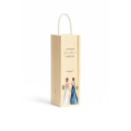Personalizowana skrzynka drewniana na wino z nadrukiem UV 10x11x35cm
