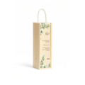 Personalizowana skrzynka drewniana na wino z nadrukiem UV 10x11x35cm