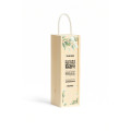 Personalizowana skrzynka drewniana na wino z nadrukiem UV 10x11x35cm