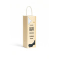Personalizowana skrzynka drewniana na wino z nadrukiem UV 10x11x35cm