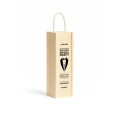 Personalizowana skrzynka drewniana na wino z nadrukiem UV 10x11x35cm