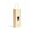 Personalizowana skrzynka drewniana na wino z nadrukiem UV 10x11x35cm