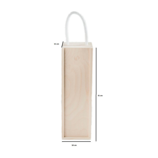 Personalizowana skrzynka drewniana na wino z nadrukiem UV 10x11x35cm