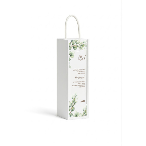 Personalizowana skrzynka drewniana na wino z nadrukiem UV 10x11x35cm