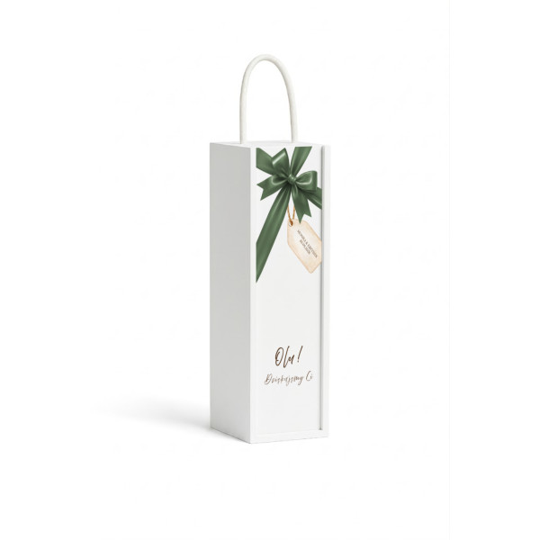 Personalizowana skrzynka drewniana na wino z nadrukiem UV 10x11x35cm