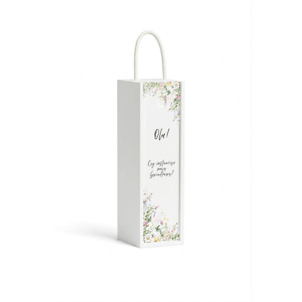 Personalizowana skrzynka drewniana na wino z nadrukiem UV 10x11x35cm