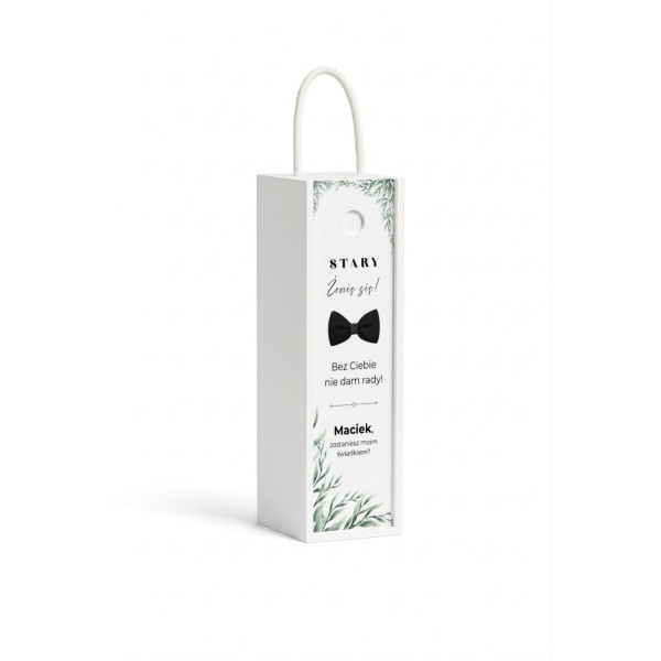 Personalizowana skrzynka drewniana na wino z nadrukiem UV 10x11x35cm