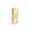 Personalizowana skrzynka drewniana na wino z nadrukiem UV 10x11x35cm