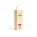 Personalizowana skrzynka drewniana na wino z nadrukiem UV 10x11x35cm