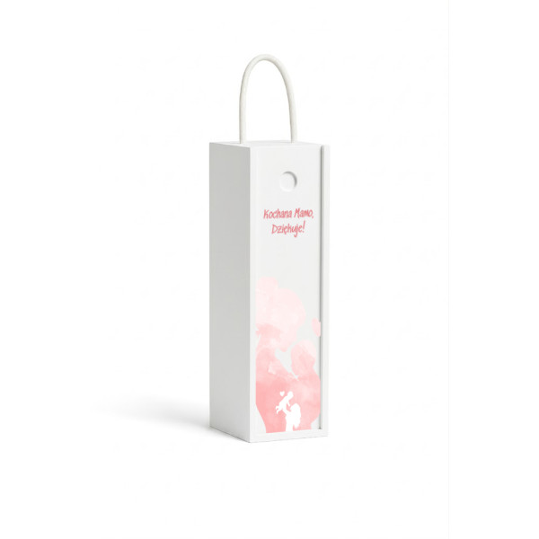 Personalizowana skrzynka drewniana na wino z nadrukiem UV 10x11x35cm