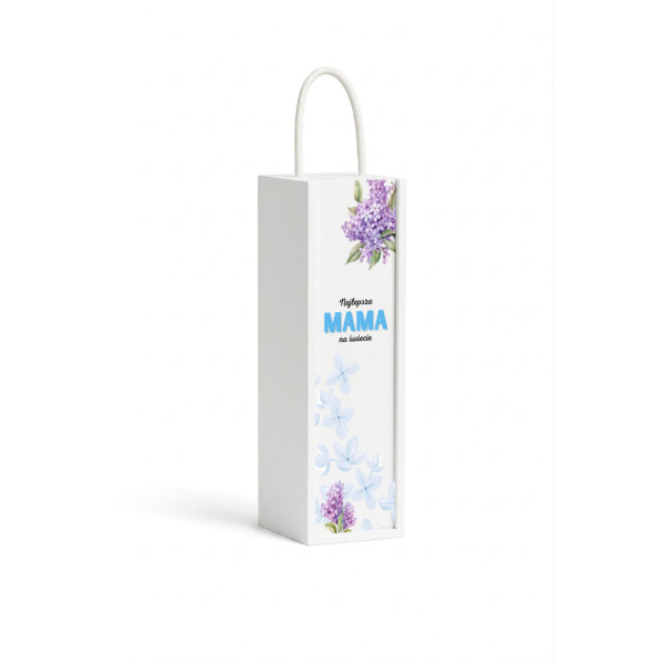 Personalizowana skrzynka drewniana na wino z nadrukiem UV 10x11x35cm