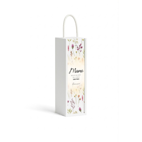 Personalizowana skrzynka drewniana na wino z nadrukiem UV 10x11x35cm
