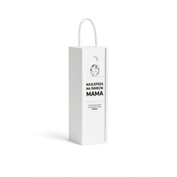 Personalizowana skrzynka drewniana na wino z nadrukiem UV 10x11x35cm