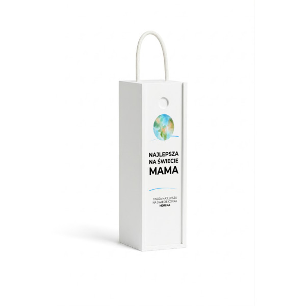 Personalizowana skrzynka drewniana na wino z nadrukiem UV 10x11x35cm