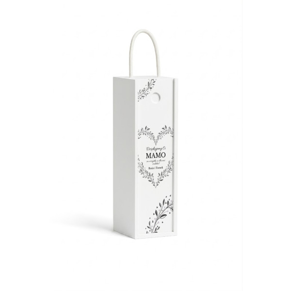 Personalizowana skrzynka drewniana na wino z nadrukiem UV 10x11x35cm