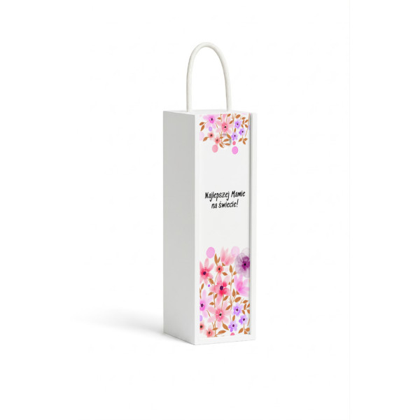 Personalizowana skrzynka drewniana na wino z nadrukiem UV 10x11x35cm