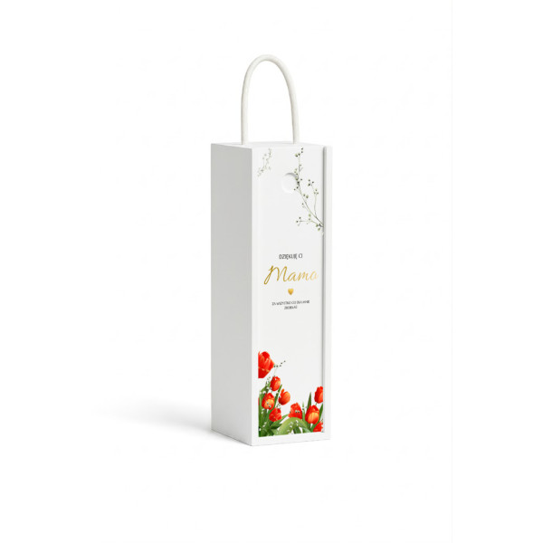 Personalizowana skrzynka drewniana na wino z nadrukiem UV 10x11x35cm