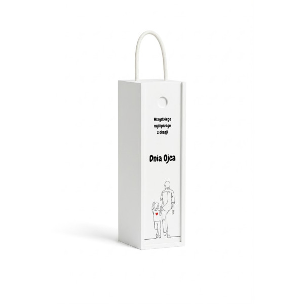 Personalizowana skrzynka drewniana na wino z nadrukiem UV 10x11x35cm