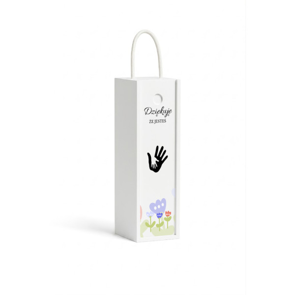 Personalizowana skrzynka drewniana na wino z nadrukiem UV 10x11x35cm