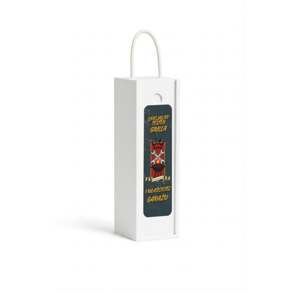 Personalizowana skrzynka drewniana na wino z nadrukiem UV 10x11x35cm
