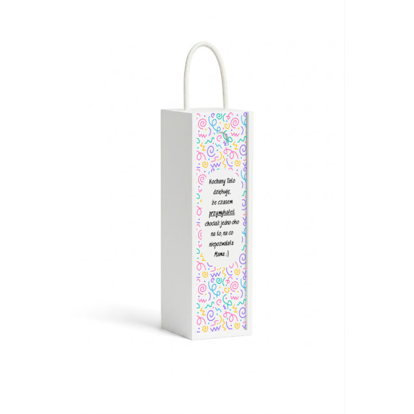 Personalizowana skrzynka drewniana na wino z nadrukiem UV 10x11x35cm