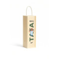 Personalizowana skrzynka drewniana na wino z nadrukiem UV 10x11x35cm