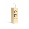 Personalizowana skrzynka drewniana na wino z nadrukiem UV 10x11x35cm