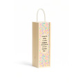 Personalizowana skrzynka drewniana na wino z nadrukiem UV 10x11x35cm