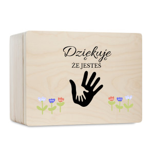 Pudełko na Dzień Ojca Personalizowane Drewniane Pudełko Prezent dla Ojca  z Nadrukiem UV