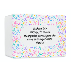 Pudełko na Dzień Ojca Personalizowane Drewniane Pudełko Prezent dla Ojca z Nadrukiem UV