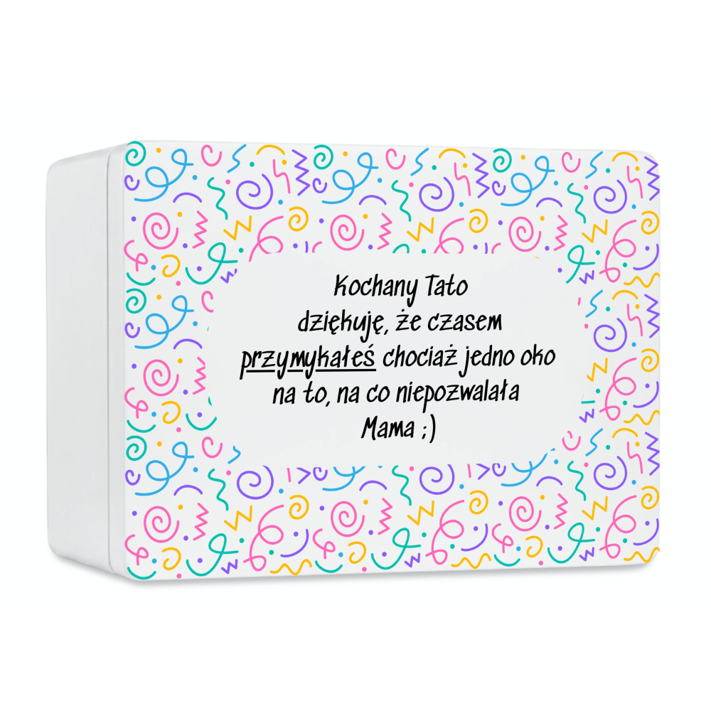 Pudełko na Dzień Ojca Personalizowane Drewniane Pudełko Prezent dla Ojca z Nadrukiem UV